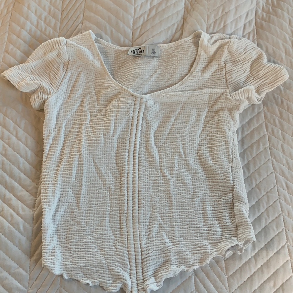 White extra small Hollister adjustable shirt